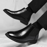 British Vintage Fleece-Lined Formal Business Boots For Men